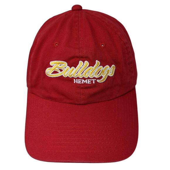 Bulldogs Hemet Strapback Hat Red One Size Adjustable Embroidered Pel Athletic - Picture 1 of 8